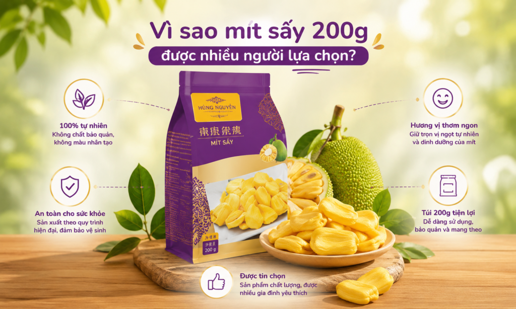 Vì sao mít sấy 200g được nhiều người lựa chọn?